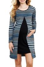 Women's Maternal American Overlay Sweater Maternity Dress