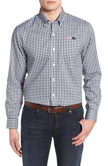 Men's Cutter & Buck New England Patriots - League Fit Sport Shirt, Size Small - Blue