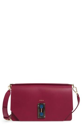 Furla Snap Leather Shoulder Bag -