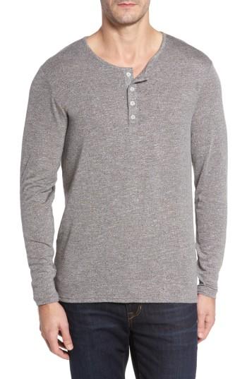 Men's Stone Rose Light Flame Henley (s) - Grey