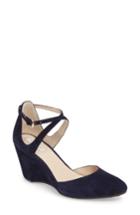 Women's Cole Haan Lacey Ankle Strap Wedge Pump B - Blue