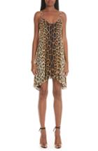 Women's Moschino Leopard Print Silk Slipdress Us / 38 It - Brown