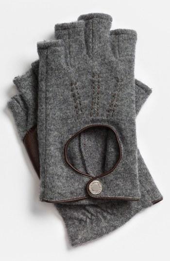 Lauren Ralph Lauren Fingerless Driving Gloves Grey Heather/ Country