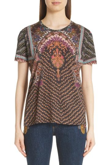 Women's Etro Chain Paisley Print Tee Us / 44 It - Black