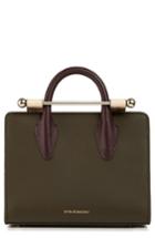 Strathberry Nano Tricolor Leather Satchel - Green