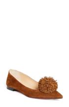 Women's Christian Louboutin Konstatina Pom Flat Us / 36eu - Brown
