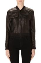 Women's J Brand Harlow Crop Leather Bomber Jacket