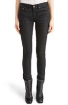 Women's Saint Laurent High Waist Skinny Jeans - Black