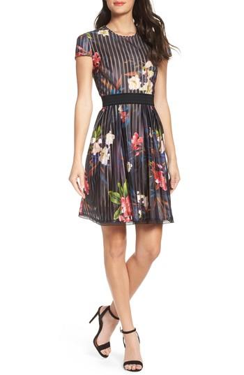 Women's Chelsea28 Open Back Fit & Flare Dress - Black