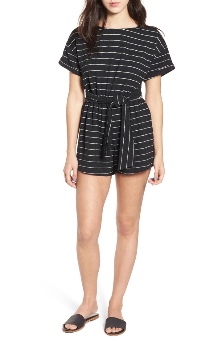 Women's Moon River Stripe Knit Romper