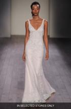 Women's Lazaro Beaded V-neck Slip Gown, Size In Store Only - Ivory