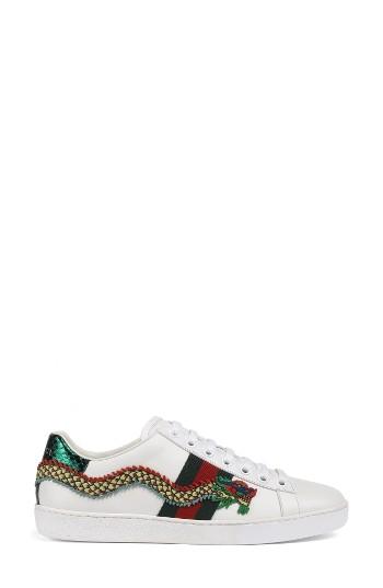 Women's Gucci New Ace Dragon Sneaker Us / 39eu - White