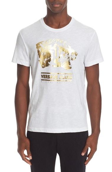Men's Versace Foil Tiger Print T-shirt