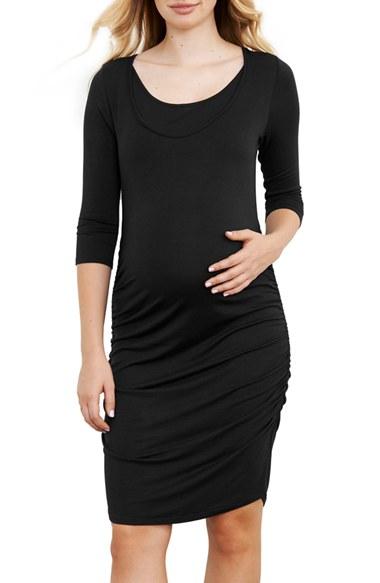 Women's Maternal America Ruched Maternity Dress