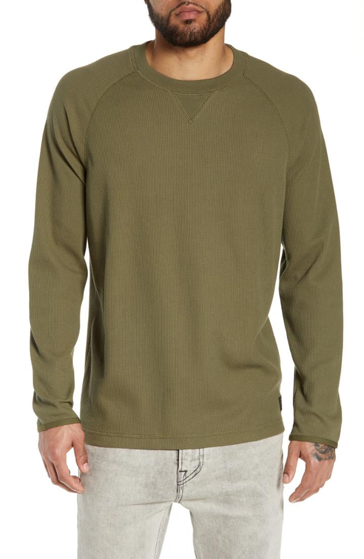 Men's Carhartt Work In Progress Leeward Thermal Long Sleeve T-shirt - Green