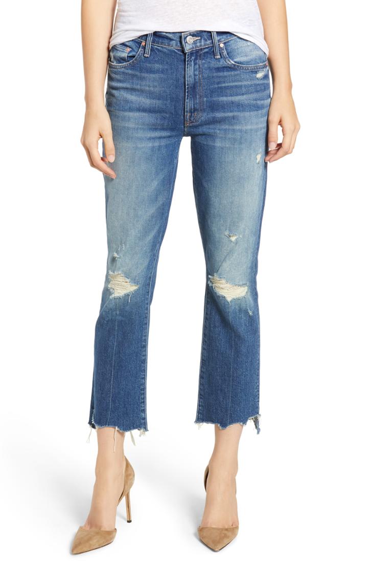 Women's Mother The Insider Chewed Crop Step Hem Jeans