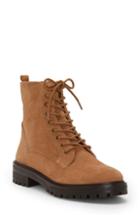 Women's Lucky Brand Idara Lace-up Bootie .5 M - Beige