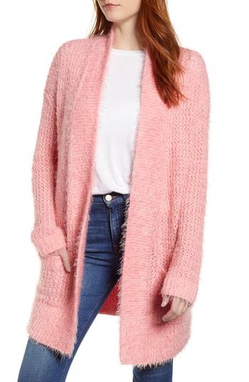 Women's Caslon Novelty Stitch Cardigan - Pink