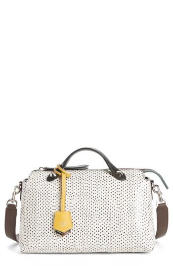 Fendi Medium By The Way Genuine Snakeskin Satchel - White