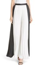 Women's Self-portrait Bicolor Pleated Pants