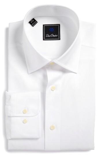 Men's David Donahue Regular Fit Solid Dress Shirt .5 32/33 - White