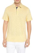 Men's Bugatchi Marled Stripe Polo, Size - Yellow