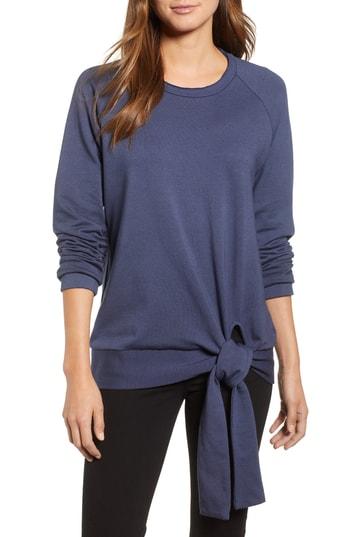 Women's Caslon Tie Knot Sweatshirt - Blue