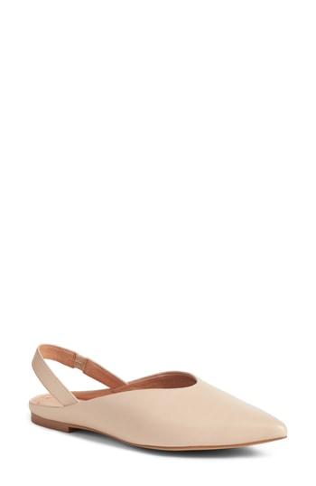 Women's Halogen Sadie Slingback Flat M - Beige