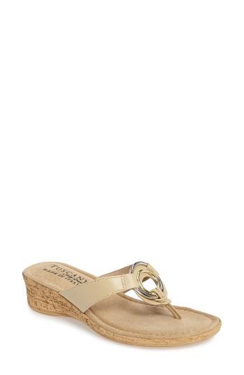 Women's Tuscany By Easy Street Fina Wedge Sandal N - Beige