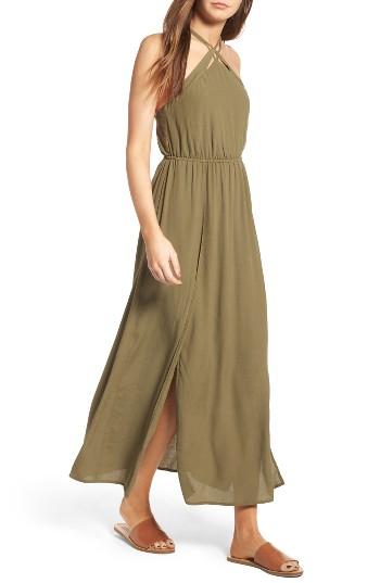 Women's Lush Woven Maxi Dress - Green