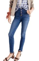 Women's Madewell 10-inch Chewed Hem Skinny Jeans - Blue