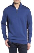 Men's Bugatchi Regular Fit Knit Quarter Zip Pullover - Blue