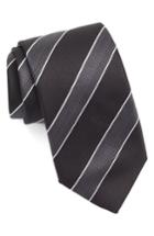 Men's Boss Diagonal Stripe Silk Tie, Size - Black