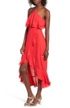 Women's Dee Elly Ruffle Halter Midi Dress - Red