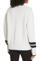 Women's La Ligne Stripe Detail Wool & Cashmere Sweater - Ivory