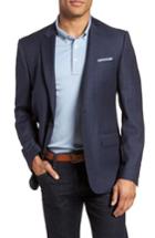 Men's Nordstrom Men's Shop Trim Fit Check Wool Sport Coat R - Blue