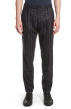 Men's Tomorrowland Boucle Stripe Flannel Pants Eu - Blue