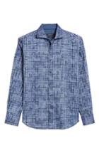 Men's Bugatchi Shaped Fit Optic Print Sport Shirt