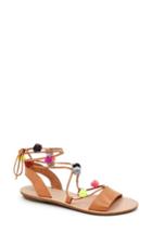 Women's Loeffler Randall 'saskia' Flat Sandal .5 M - Brown