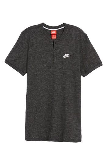 Men's Nike Legacy Knit Henley, Size - Black