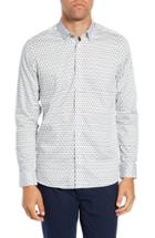 Men's Ted Baker London Camdent Slim Fit Print Sport Shirt (xxl) - White