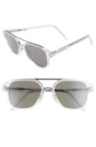 Men's Cutler And Gross 55mm Polarized Aviator Sunglasses - Crystal/ Grey