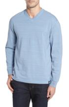 Men's Thaddeus Vinn Slubbed Long Sleeve V-neck T-shirt - Blue