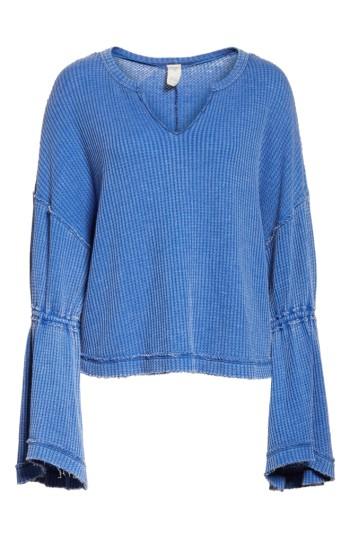 Women's Free People Dahlia Thermal Top - Blue