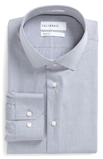 Men's Calibrate Trim Fit Dobby Dress Shirt