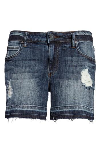 Women's Kut From The Kloth Distressed Release Hem Denim Shorts