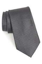 Men's Nordstrom Men's Shop Russo Geo Print Silk Tie, Size - Black