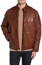 Men's Missani Le Collezioni Reversible Washed Leather Jacket - Brown