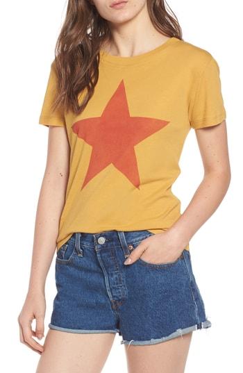 Women's Day By Daydreamer Star Graphic Tee - Yellow