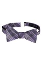 Men's Ted Baker London Del Mar Plaid Silk Bow Tie, Size - Grey